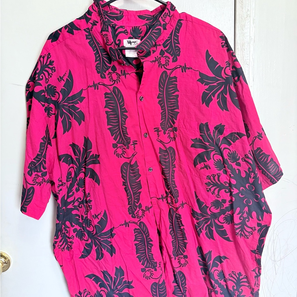 Vibrant Pink Hawaiian Shirt by Hilo Hattie